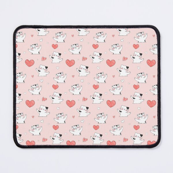 Item preview, cute black and white cat idea Super cute pink background, love for all cat lovers. designed and sold by isaartboho.