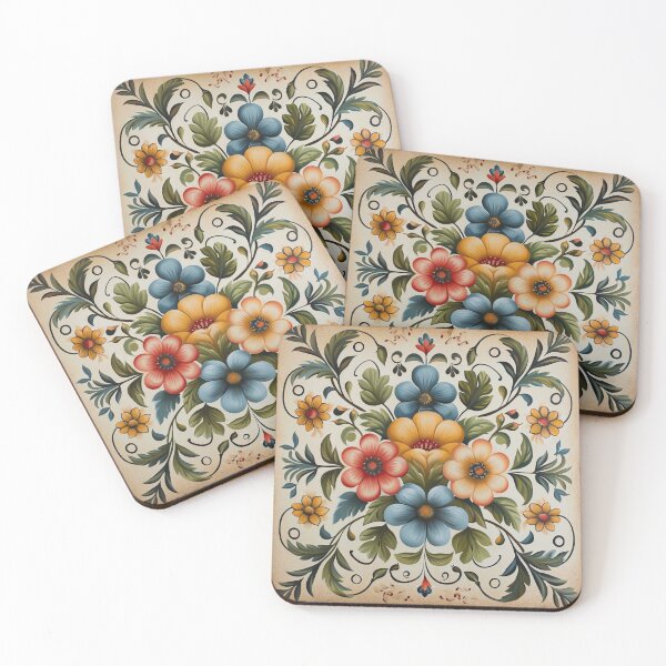 Item preview, Norwegian Rosemaling-Oil On Canvas #30 designed and sold by Gypsykiss.