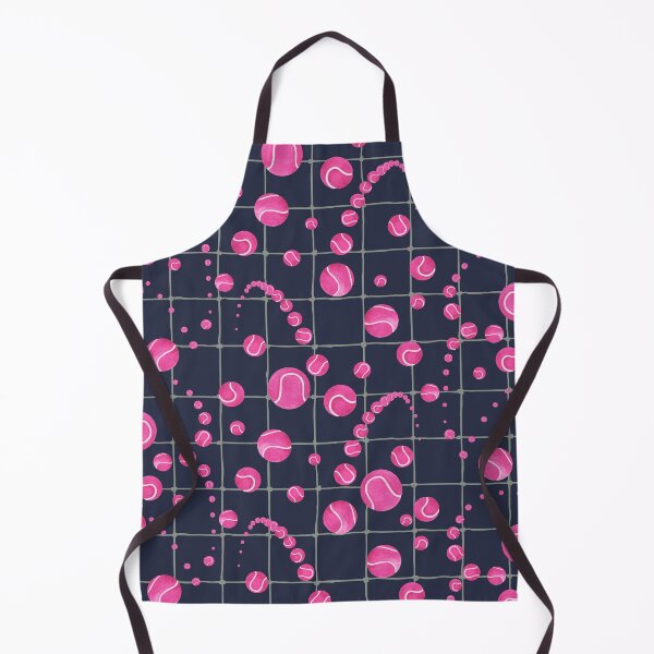 Item preview, bouncing magenta tennis balls on midnight blue designed and sold by Catherine Wallace Art.