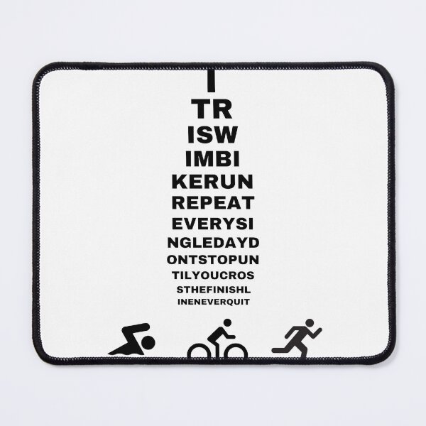 Item preview, Triathlon Shirt - Eye Exam Chart - Swim, Bike, Run designed and sold by RevitaLife.