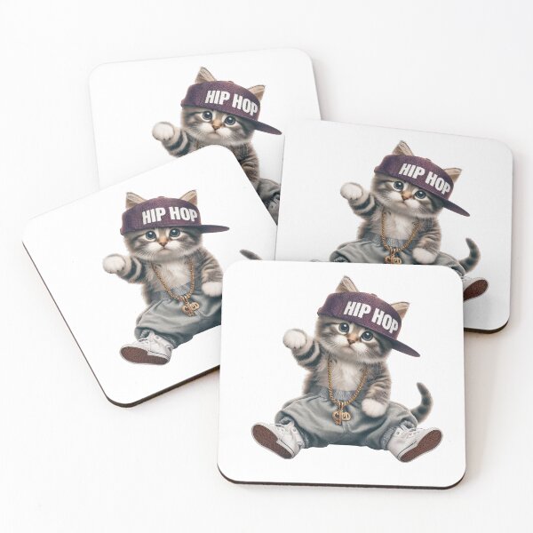 Item preview, Hip Hop Kitty - Funny and Cute Animal Design designed and sold by joyfulcow.