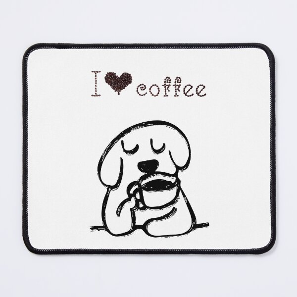 Item preview, Cute and Funny Dog, I Love Coffee, Dog and Coffee Lover Gifts designed and sold by haRexia.