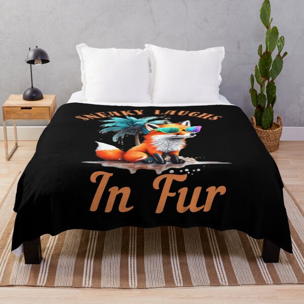 Item preview, Sneaky Laughs in Fur. fox watercolor designed and sold by FoxVibes.