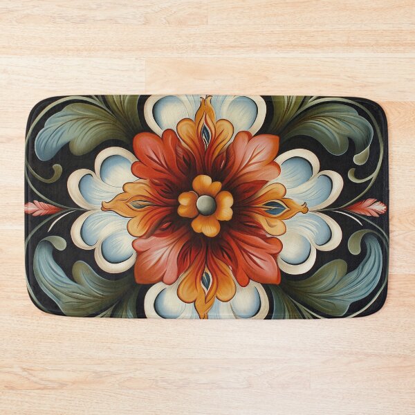 Item preview, Norwegian Rosemaling-Oil On Canvas #32 designed and sold by Gypsykiss.