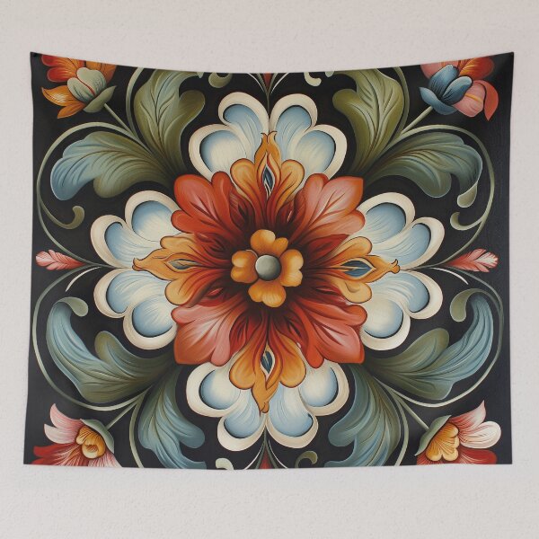 Item preview, Norwegian Rosemaling-Oil On Canvas #32 designed and sold by Gypsykiss.