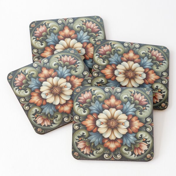 Item preview, Norwegian Rosemaling-Oil On Canvas #33 designed and sold by Gypsykiss.