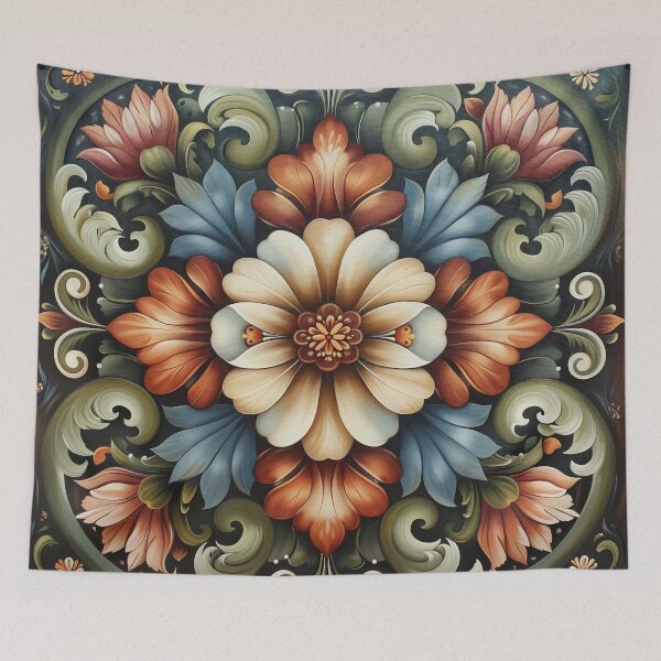 Item preview, Norwegian Rosemaling-Oil On Canvas #33 designed and sold by Gypsykiss.
