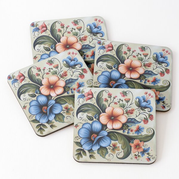 Item preview, Norwegian Rosemaling-Oil On Canvas #35 designed and sold by Gypsykiss.