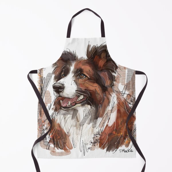 Item preview, Brown and White Border Collie designed and sold by TraceyMackieArt.