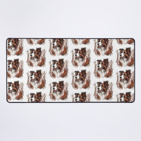 Item preview, Brown and White Border Collie designed and sold by TraceyMackieArt.