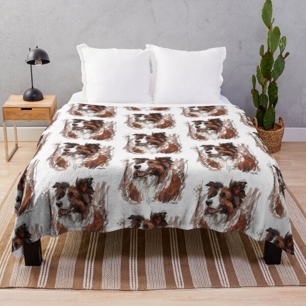 Item preview, Brown and White Border Collie designed and sold by TraceyMackieArt.