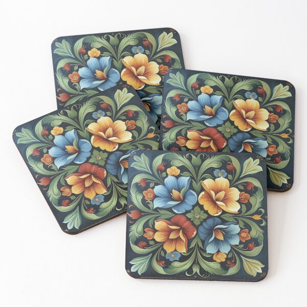 Item preview, Norwegian Rosemaling-Oil On Canvas #36 designed and sold by Gypsykiss.