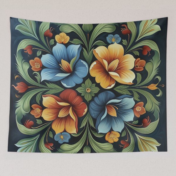 Item preview, Norwegian Rosemaling-Oil On Canvas #36 designed and sold by Gypsykiss.