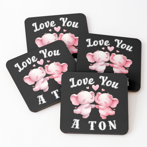 Item preview, Love You A Ton designed and sold by ElephantVibes.