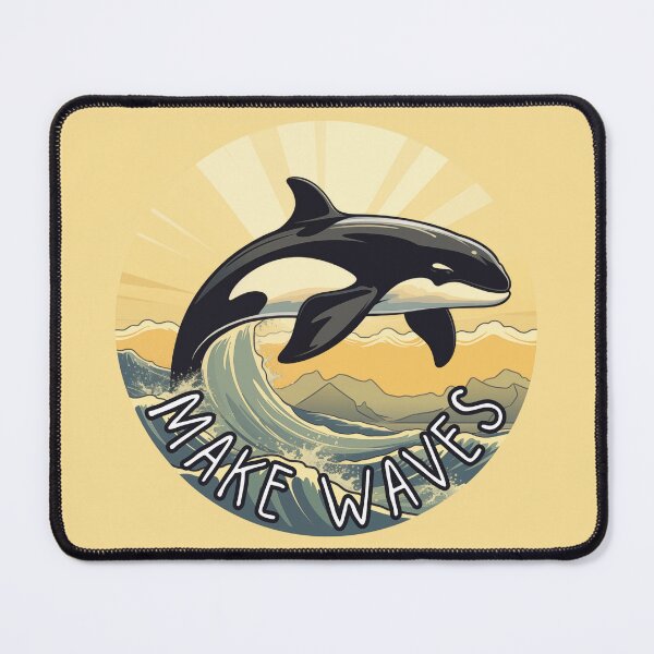 Item preview, Make Waves Orca Whale Cartoon Kawaii Shamu Sticker designed and sold by koalatyculture.