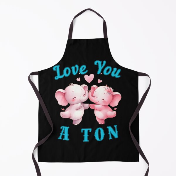 Item preview, Love You A Ton. funny elephant designed and sold by ElephantVibes.