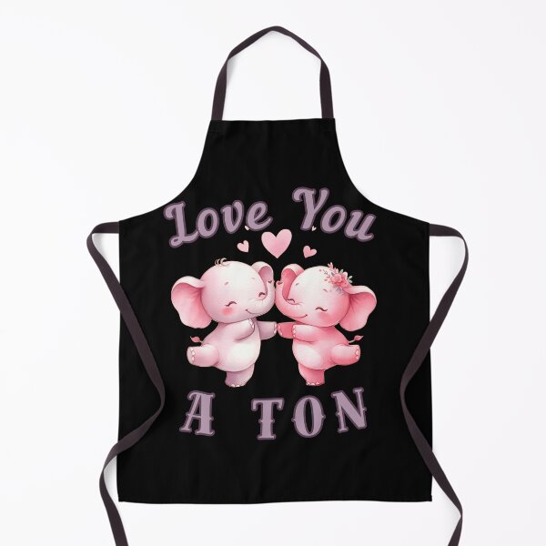 Item preview, Love You A Ton. elephant portrait designed and sold by ElephantVibes.
