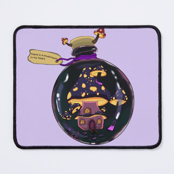 Item preview, Bottled glowing mushroom house at night designed and sold by Shinymeww.