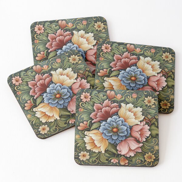 Item preview, Norwegian Rosemaling-Oil On Canvas #37 designed and sold by Gypsykiss.