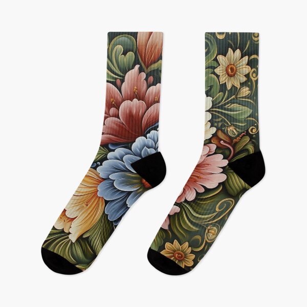 Item preview, Norwegian Rosemaling-Oil On Canvas #37 designed and sold by Gypsykiss.