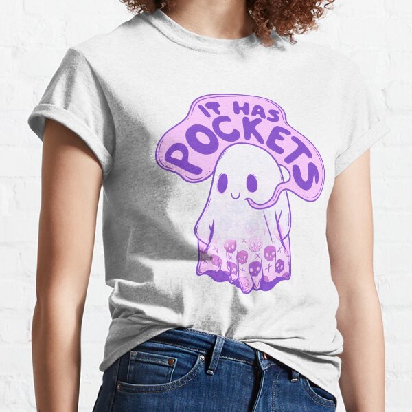 It has pockets! Spooky cute ghost Classic T-Shirt