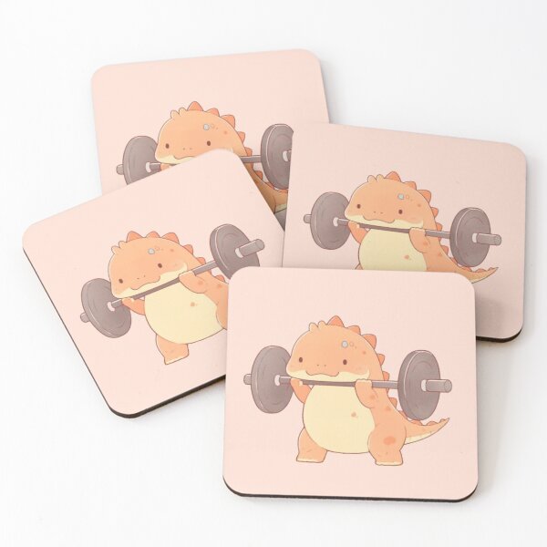 Item preview, Cute Dinosaur Lifting Barbell designed and sold by OPSakura.
