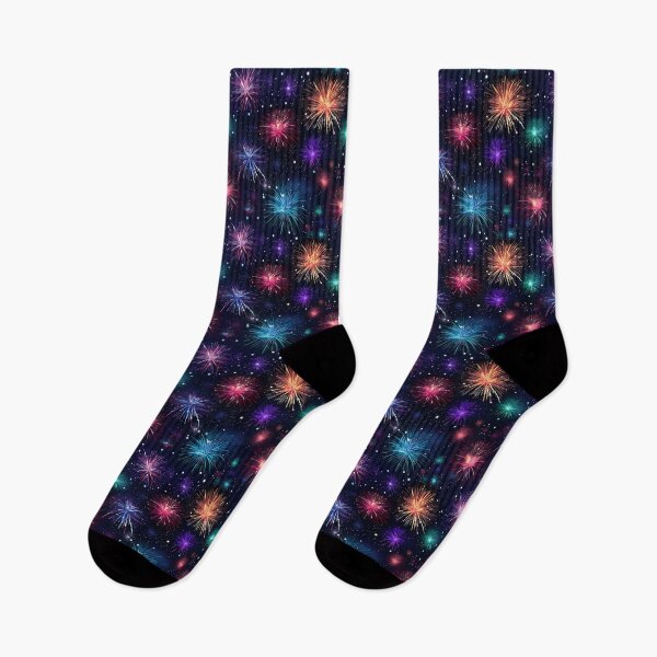 Item preview, Vibrant Fireworks Display in Night Sky Illustration designed and sold by sample325.