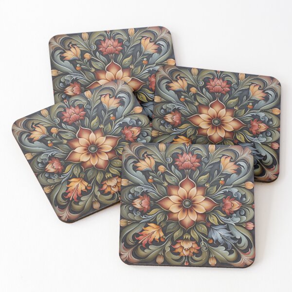 Item preview, Norwegian Rosemaling-Oil On Canvas #38 designed and sold by Gypsykiss.
