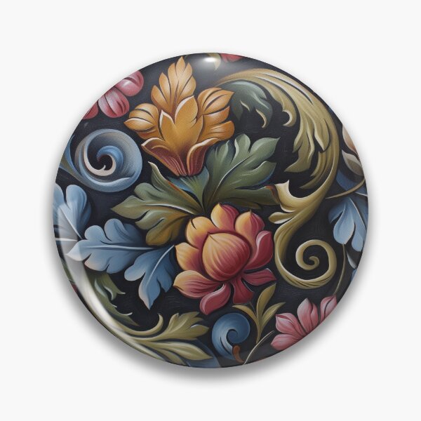 Item preview, Norwegian Rosemaling-Oil On Canvas #39 designed and sold by Gypsykiss.
