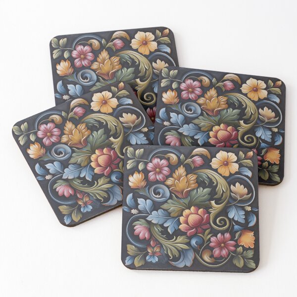 Item preview, Norwegian Rosemaling-Oil On Canvas #39 designed and sold by Gypsykiss.