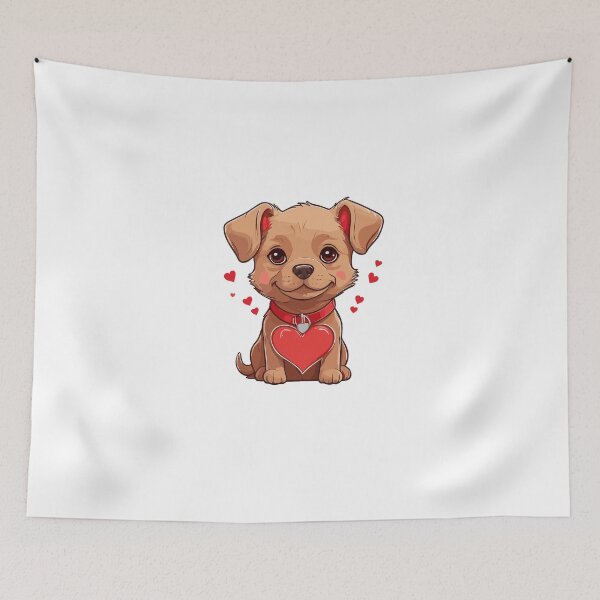 Item preview, Valentine's cute dog sticker designed and sold by NinePixel.