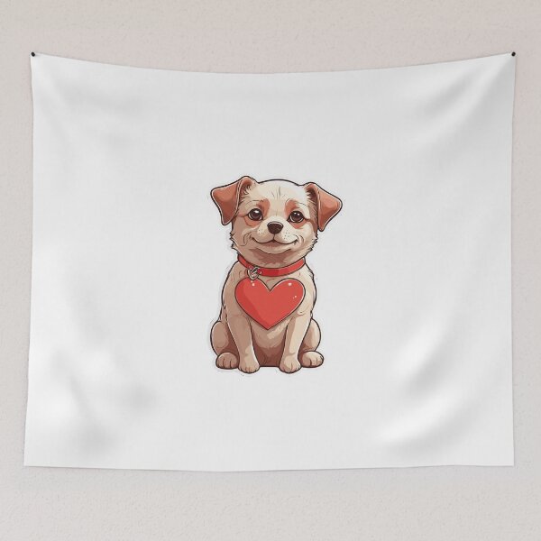 Item preview, Valentine's cute dog sticker designed and sold by NinePixel.