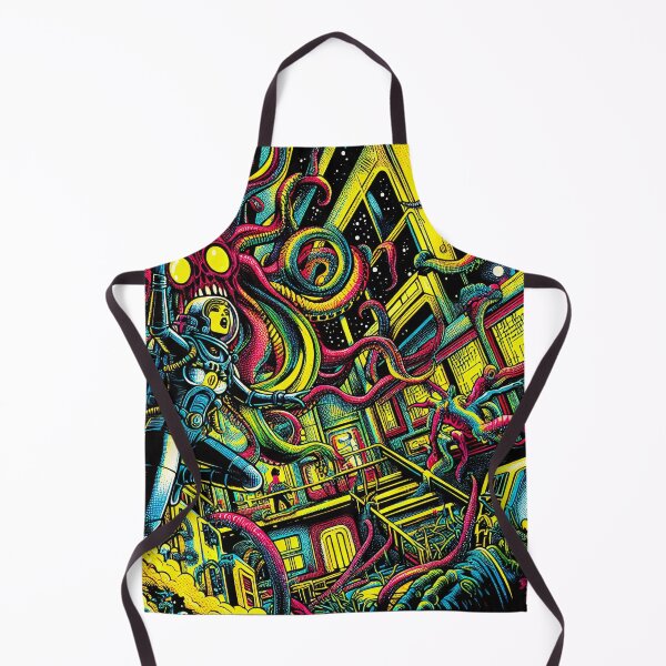 Item preview, Trippy Cosmic Psychedelic Alien Battle designed and sold by AIPixelMaster.