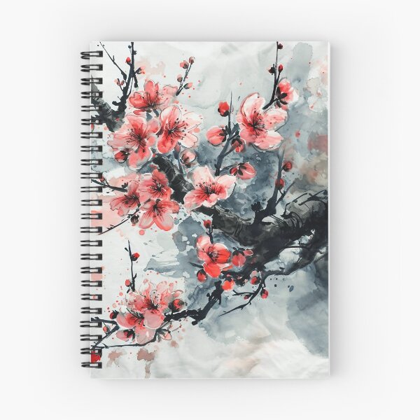 Item preview, Delicate Cherry Blossoms In The Style Of Japanese Ink designed and sold by Obsidian Ink by Wilshire.
