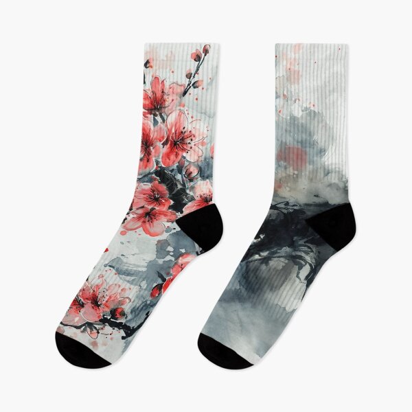 Item preview, Delicate Cherry Blossoms In The Style Of Japanese Ink designed and sold by Obsidian Ink by Wilshire.