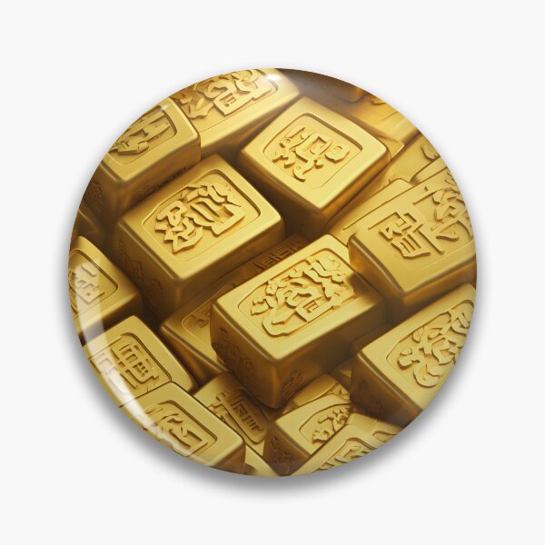 Artikelvorschau, Stapel von Goldbarren mit komplizierten Gravuren entworfen und verkauft von sample325.
