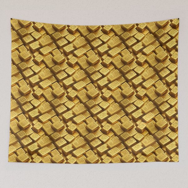 Item preview, Pile of Gold Bars with Intricate Engravings designed and sold by sample325.