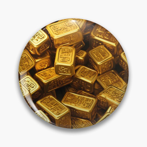Item preview, Pile of Gold Bars with Intricate Engravings designed and sold by sample325.