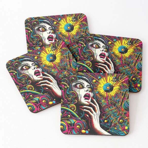 Item preview, Trippy Cosmic Psychedelic Mechanical Amazement designed and sold by AIPixelMaster.