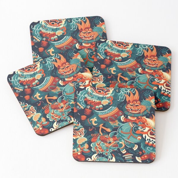 Item preview, Traditional Chinese Lion Dance Celebration Illustration designed and sold by sample325.