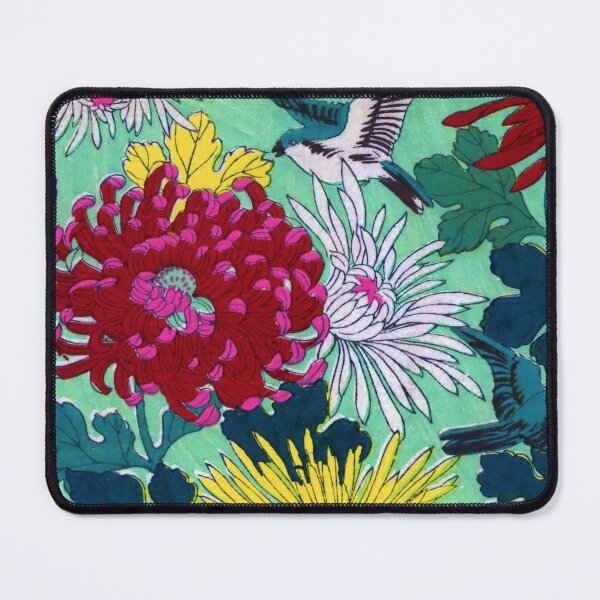 Item preview, Japanese Art, retro prints cute, chrysanthemum, bird print, great Japan Gift! designed and sold by JapaneseClub.