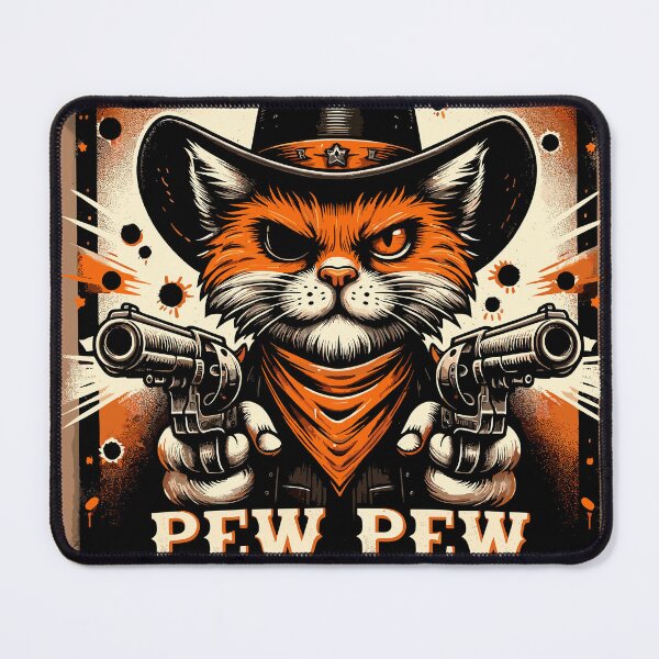 Item preview, Pew Pew - The Orange Outlaw: Feline Duelist in the Wild West designed and sold by Diegos-.