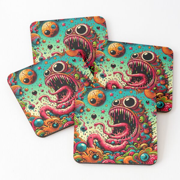 Item preview, Trippy Gross Psychedelic Hungry Alien Monster designed and sold by AIPixelMaster.