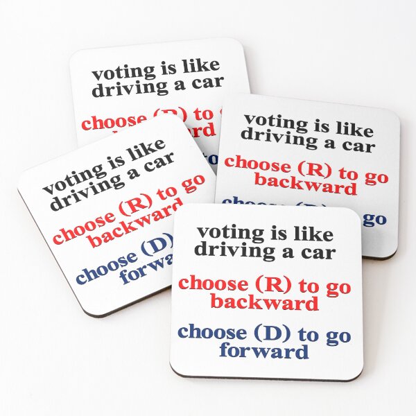 Item preview, Funny Slogan For Democrats: Voting Is Like Driving A Car designed and sold by LeftWingDesign.