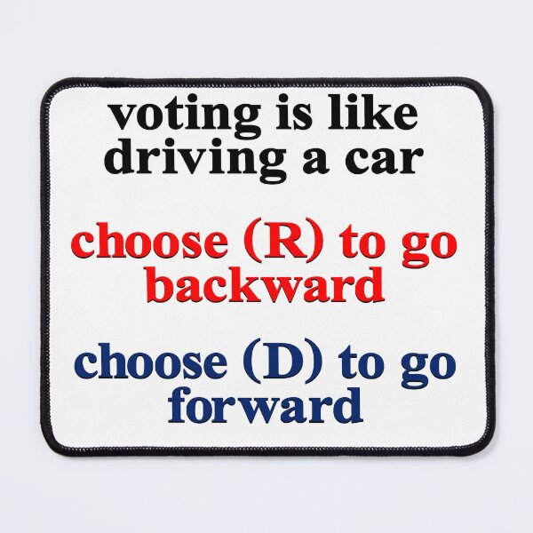 Item preview, Funny Slogan For Democrats: Voting Is Like Driving A Car designed and sold by LeftWingDesign.