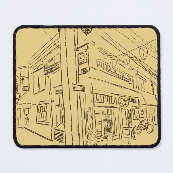 Item preview, Japanese street sketch view designed and sold by BaroqueArtistCo.