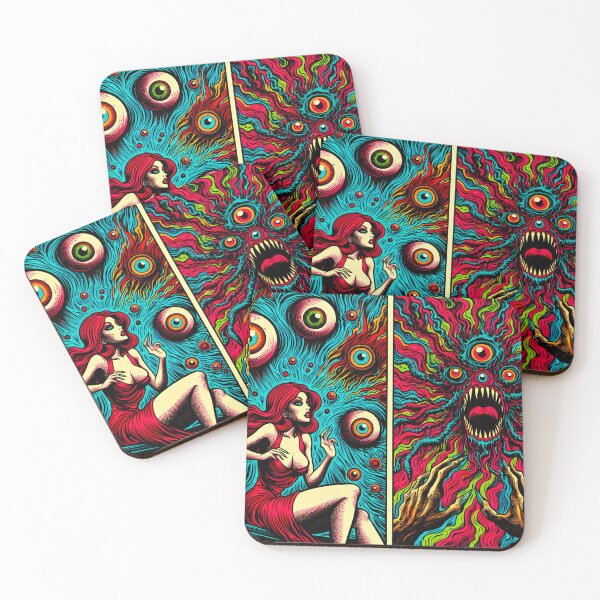 Item preview, Trippy Psychedelic Monster Communication designed and sold by AIPixelMaster.