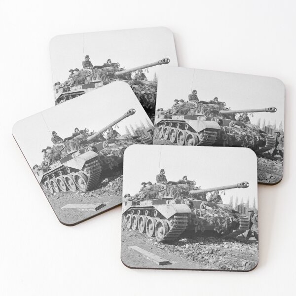 Item preview, WW2 - British - Comet Tank - Black and White - Photographic Print designed and sold by TheHappyK.
