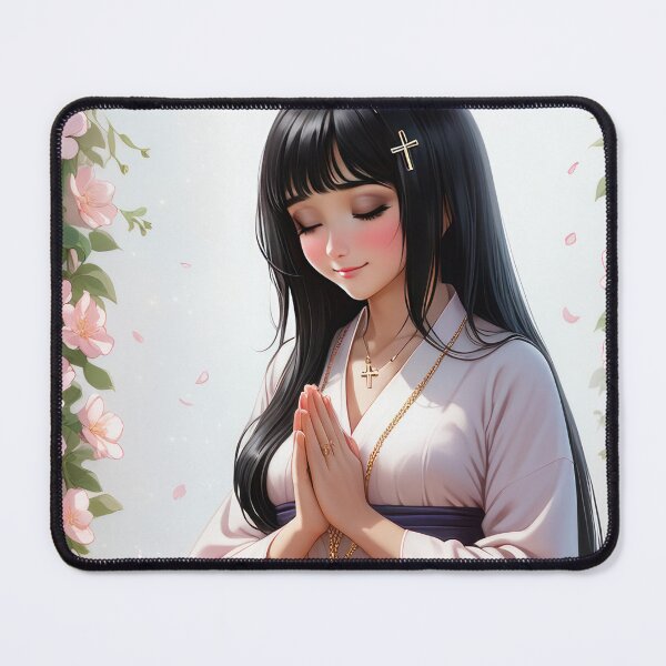 Item preview, Floral Christian Anime Beautiful Lady Prays designed and sold by duke818.