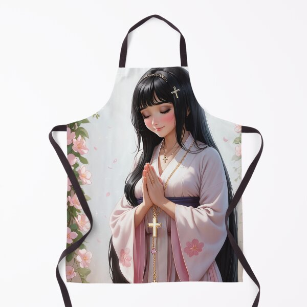 Item preview, Floral Christian Anime Beautiful Lady Prays designed and sold by duke818.